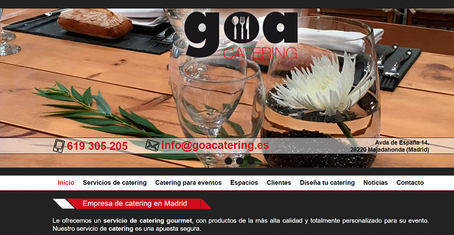 web goa catering